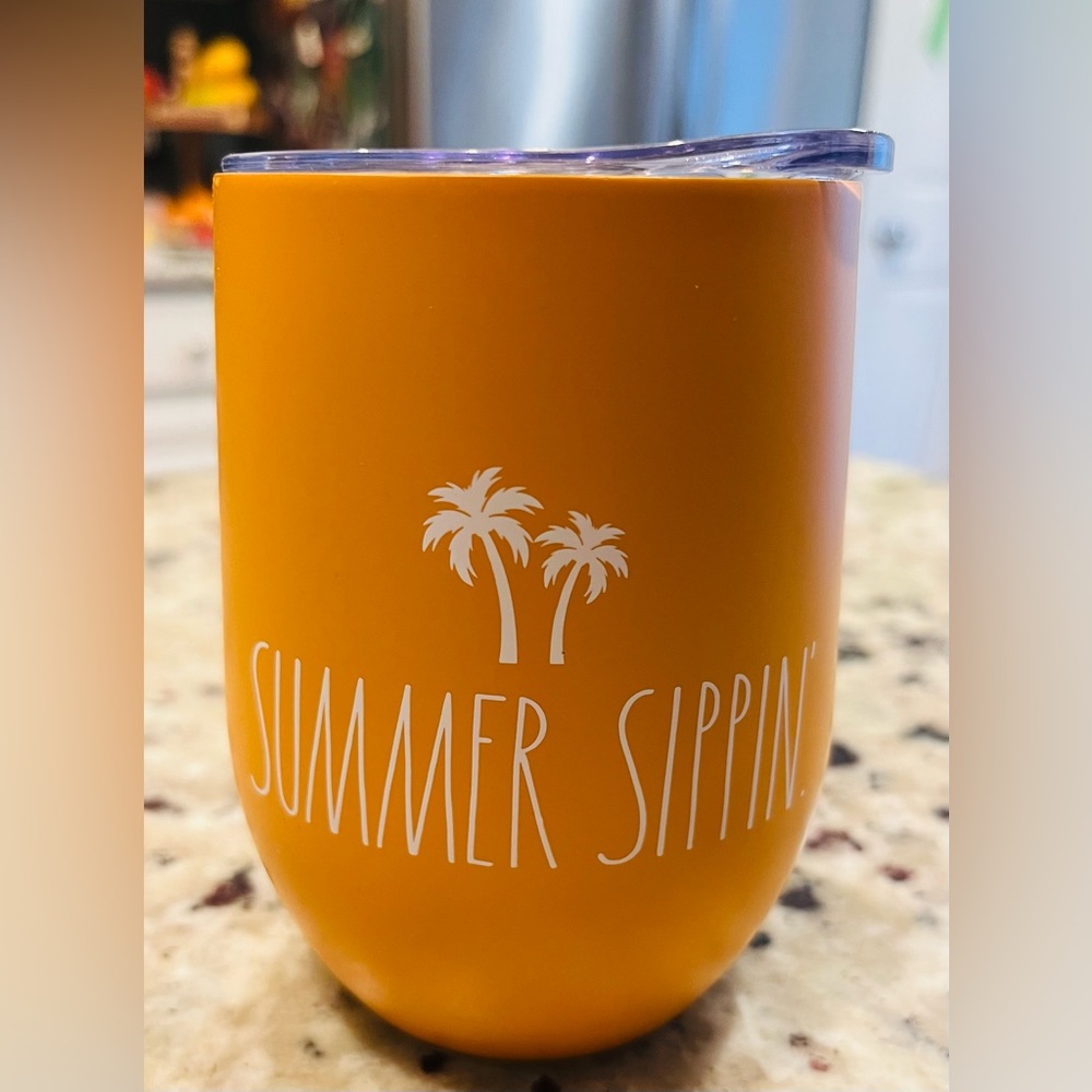 Rae Dunn Summer Sippin’ insulated wine tumbler NWT